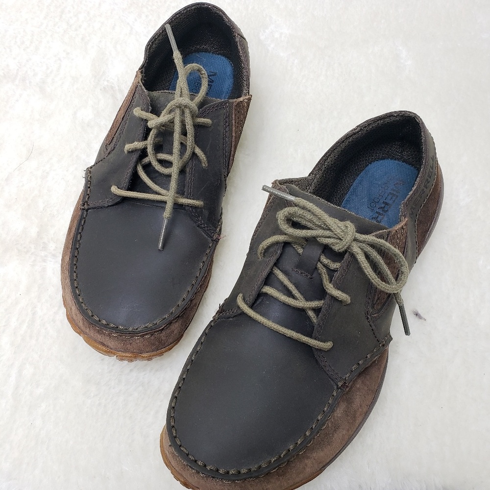 Merrell barefoot brown chocolate leather vibram 9